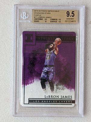 2019-20 Impeccable Stainless Stars Purple #17 LeBron James