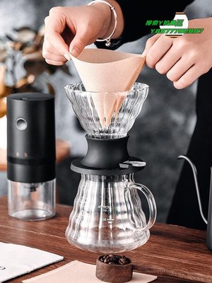 【熱賣精選】濾杯新款手沖咖啡聰明杯帶開關日式家用玻璃硅膠浸泡式V60滴濾器具