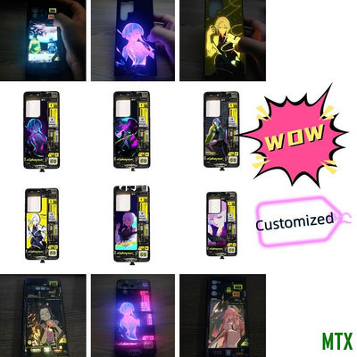 MTX旗艦店XIAOMI 適用於小米 Redmi Note 11 10 9 8 Pro 自拍夜光閃光燈保護套適用於 Redmi