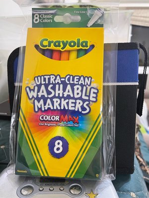 全新-美國製 Crayola 繪兒樂可水洗細頭彩色筆經典色8色 (071662078096)