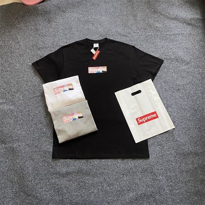 現貨熱銷-Supreme Emilio Pucci Box Logo Tee聯名最新款短袖情侶款寬松T恤