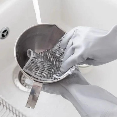 雙面鋼絲去污洗碗布10入/組 SIN2580 抹布 鋼絲刷 洗碗布 洗鍋刷