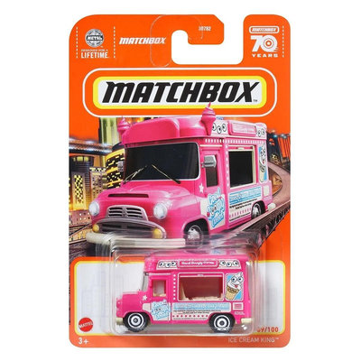 ^.^飛行屋(全新品)MATCHBOX 火柴盒小汽車 合金車//ICE CREAM KING行動餐車#冰淇淋車