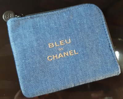 Chanel 香奈兒 BLEU 藍色牛仔皮夾