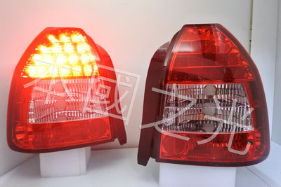 oo本國之光oo 全新 HONDA 本田 K8 六代喜美 3門 LED晶鑽紅白 尾燈 一對 台灣製造