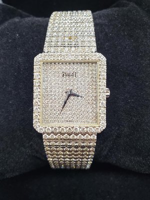 Piaget 18K 伯爵錶 鑽錶 流當美品 附當舖保單 中古極新 後鑲天然真鑽 寄賣商品歡迎議價