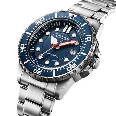 【金台鐘錶】CITIZEN 星辰 (藍水鬼) 潛水機械錶 時尚男錶 100米防水 43mm NJ0121-89L