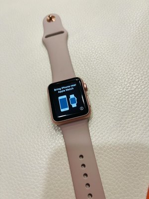 Apple Watch第一代 玫瑰金色鋁金屬 38mm(A1553)不鏽鋼   第一支蘋果手錶(蔡依林.JOLIN.林志