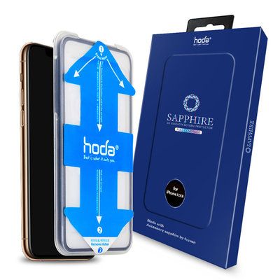 【免運費】hoda【iPhone11系列&amp;Xs系列】藍寶石幻影3D隱形滿版螢幕保護貼(附貼膜神器)