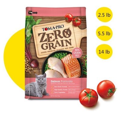 優格 TOMA-PRO 天然%零穀配方 [鮭魚~敏感配方] 全齡貓 無穀 貓飼料 14磅