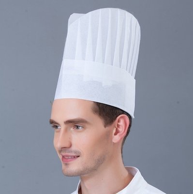 一鑫餐具【廚師高帽 不織布廚師帽 中圓 高23公分 A300-6】拋棄式廚師帽