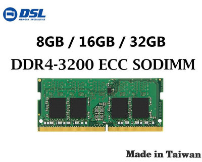 DSL記憶體 Synology群暉DS723+ DS923+ DS1522+ DDR4 3200 ECC SODIMM NAS RAM