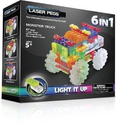 【Sunny Buy寶貝館】◎預購◎美國 Laser Pegs 6-in-1 怪物卡車套組 LED 樂高積木