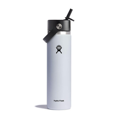 【Hydro Flask】24oz 710ml 白【寬口 / 吸管蓋】保溫鋼瓶吸管水瓶不鏽鋼保溫保冰瓶保冷保溫瓶水壺