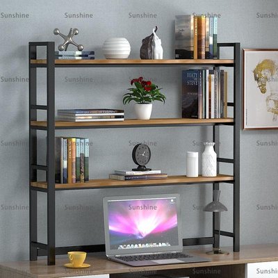 [Sunshine]桌面置物架小書架簡易宿舍電腦書桌上用鐵藝經濟型多層收納架