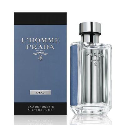 【PRADA】L'Homme L'eau 蔚藍紳士 男性淡香水 9ml (原廠沾式)