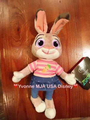 *Yvonne MJA美國代購*美國迪士尼Disney 限定正品 動物方程式(Q茱蒂Judy Hopps)(小型號)娃娃