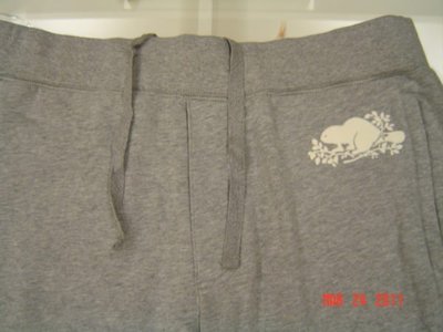ROOTS   灰 色  型男款經典款鬆緊帶設計純棉短褲    XS及S及M及L尺寸  (全新/現貨)  特價:1800元