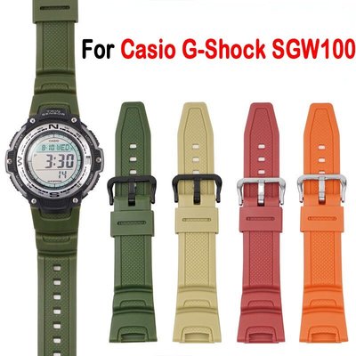 Yifilm 橡膠錶帶適用於卡西歐 AE-1200WH AQ-S810W MRW-200 不銹鋼表扣 18 毫米男士替換