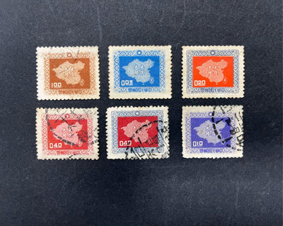 中華民國 台灣 稀有光復大陸郵票 共五枚