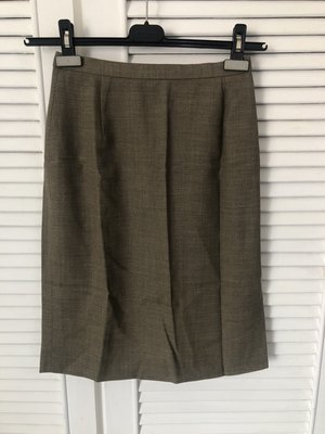 Max Mara 95%羊毛棕色鉛筆裙