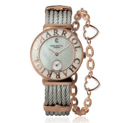 【時光鐘錶公司】CHARRIOL 夏利豪 ST30PC560014 ST-TROPEZ系列 30mm鋼索錶
