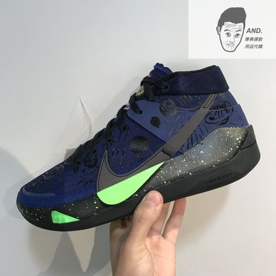 【AND.】Nike KD13 EP 宇宙藍 螢光綠 星際 太空 籃球 圖形 杜蘭特 籃球鞋 男款 CI9949-400