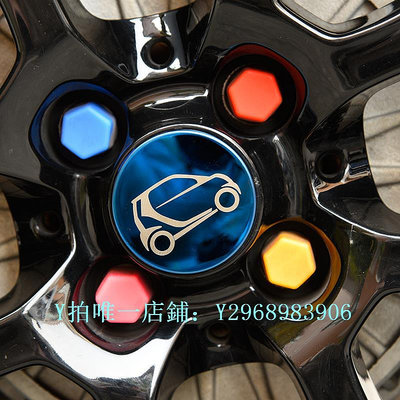 輪蓋標 15-19款smart輪轂蓋裝飾貼改裝輪轂貼 車輪中心蓋標輪轂車標貼裝
