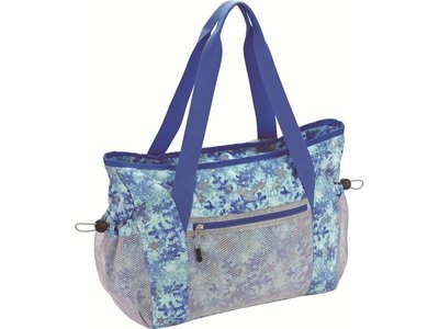 MIZUNO 女用側背包 手提包 防水休閒 輕量透氣反光 D3TS680121 藍/水藍 公司貨
