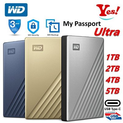 【Yes❗️原廠公司貨】WD 威騰 My Passprot Ultra 2TB Type-C 2.5吋 HDD 外接硬碟