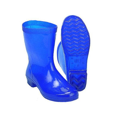 【中筒雨鞋】朝日牌女用雨鞋(藍色) 台灣製造【小潔大批發】