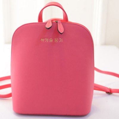 後背包 #E-031 韓版純色素雅時尚後背側背兩用款
