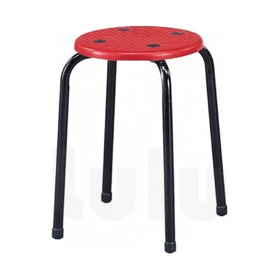 【Lulu】 八分膠椅 紅色 345-5 ┃ 板凳 圓凳 鐵凳 矮凳 鐵椅 圓椅 餐椅 辦桌椅 休閒椅 椅子 塑膠椅 椅