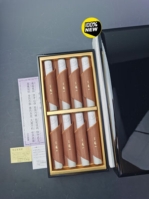 日本香堂 高端沈香 壽山 線香 原裝實木漆盒 8支裝 尺寸：9248