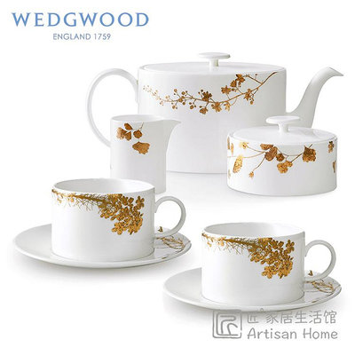 廠家出貨現貨 WEDGWOOD王薇薇Vera Wang燦金花園骨瓷茶杯壺糖奶茶具套裝