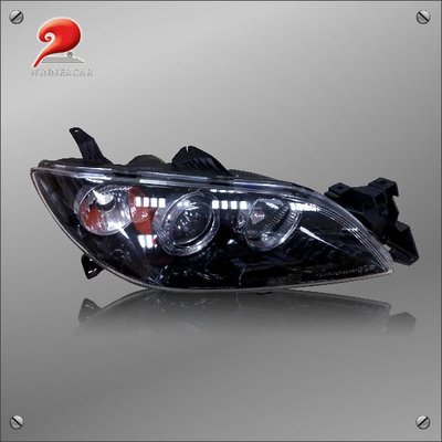 MAZDA 3 含安定器黑底魚眼右大燈