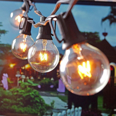 【出貨】可串聯 透明球燈-暖光透明球大圓球燈，長度6米,20個燈【款/插電款】4.5cm大圓球LED燈串