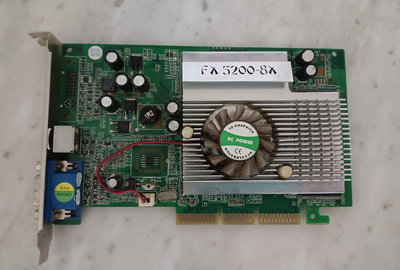 電腦顯卡收藏：Geforce, Fx5200-8x, 128