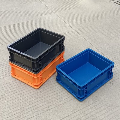 倉庫現貨出貨定制加厚EU分格周轉箱塑料收納箱大號五金工具零件盒塑膠框藍色