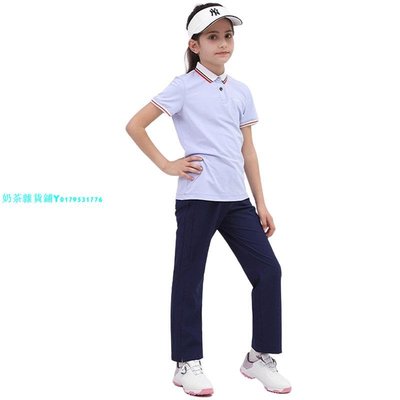 PGM夏季女童長褲 高爾夫褲子 兒童服裝 舒適面料黑色 白色 紅色