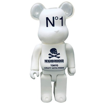 動漫bearbrick N1暴力熊 400%積木熊Neighborhood模型黑白盒裝正品促銷
