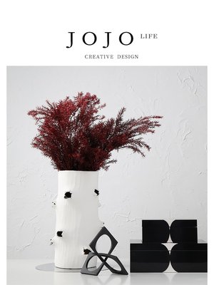 茶之道~J0JO·stump·花瓶個性創意陶瓷花器酒店樣版房臥室擺件插 | 樹樁
