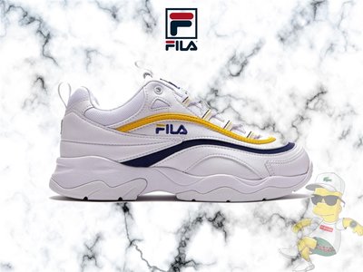 【H-Sneaker】全新 FILA X FOLDER RAY SMU 黃藍 厚底 老爹鞋 女鞋 FLFL8A1U11