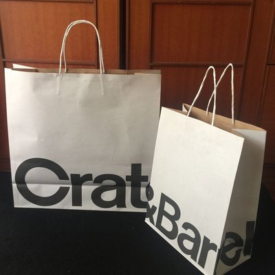美國家居品牌紙袋Crate&Barrel 紙袋/購物袋/禮物袋/手提袋/禮品袋