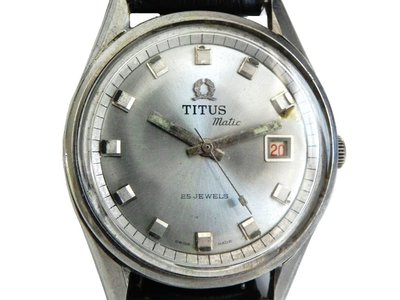 機械錶 [TITUS S3439] 鐵達時圓形自動表[30石][銀灰色面] 時尚/古董/軍錶