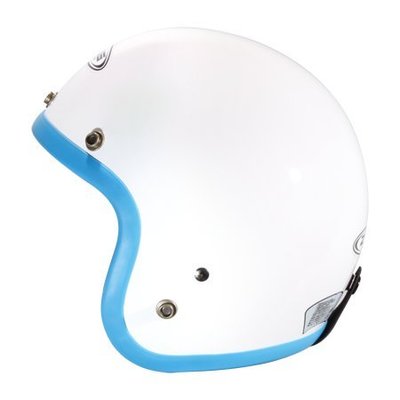 ZEUS (瑞獅) 半罩3/4復古帽 ZS-383 白-藍條  半罩式安全帽 內襯全可拆洗 !!免運費!!