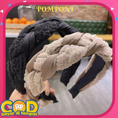 Pomponi 韓國編織頭帶巨型編織編織頭帶 C134