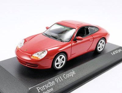 【秉田屋】現貨 Minichamps Porsche 保時捷 911 996 Coupe 1998 紅 1/43