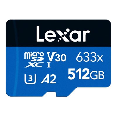 💓好市多代購💓 Lexar雷克沙 高性能 633x 512GB microSDXC UHS-I 記憶卡含SD轉接卡