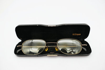 (小蔡二手挖寶網) 日本製 Nikon 尼康 光學眼鏡架 含外盒 行家自行鑑定 商品如圖 100元起標 無底價
